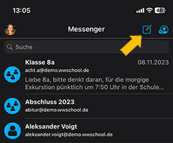 Messenger in der App